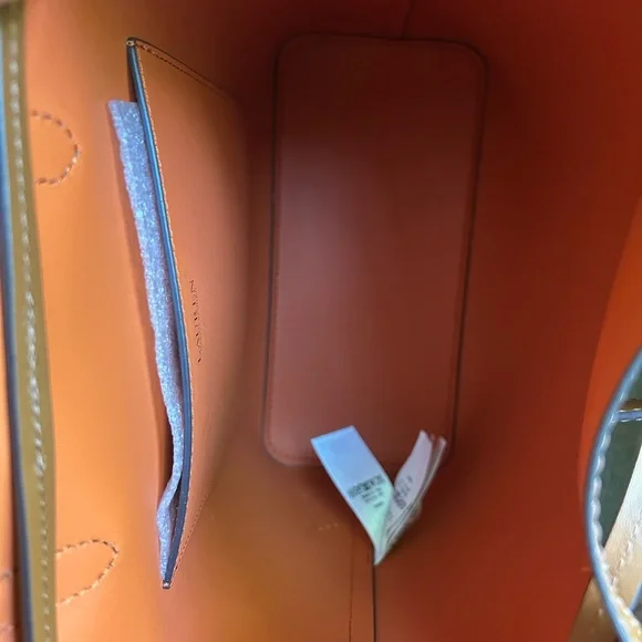 Lauren Ralph Lauren Brown Leather Backpack with Adjustable Straps - Picture 4 of 7